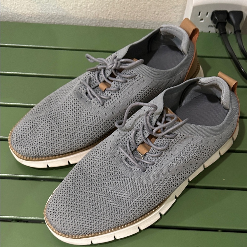 Gray Knit Men's Sneakers
